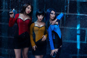 Black/Red Captain 1st Officer Steel Boned Corset & Shrug